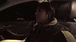 Big Cock Pounds Petite Colombian Tight Ass After Boyfriend Blackmail In Car