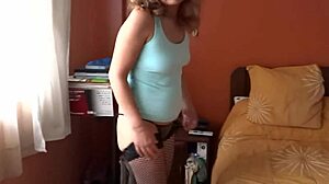 wife's beauty masturbates wildly moaning for cock in ass