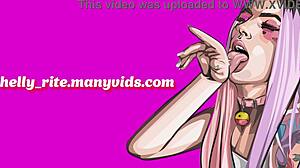 cosplay zero two slut begs for deep anal creampie and facial
