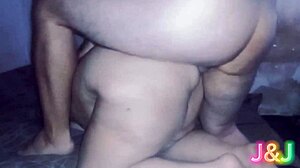 Whoa, caught that juicy chubby babe bent over doggystyle!