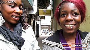 Naughty African Lesbian Teens Eat Pussy Public Outdoor Massage
