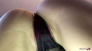 Skinny Big Tits Girl in Fishnets Takes Cosplay Pounding from Old Man