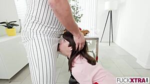 shy petite teen mochi mona deepthroats and fucks hardcore with real balls slapping