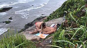 damn caught banging on sao paulo beach public anal outdoor