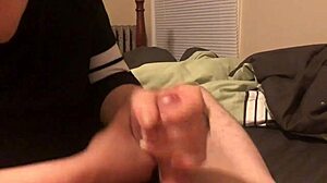 she strokes my cock so good in this hot girlfriend handjob pov.
