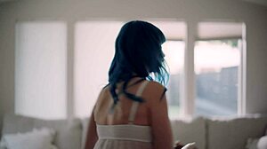 Roommate's blue-haired pal possessed by alien turns dorm fuckfest suggestive