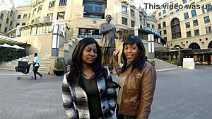 Naughty African Lesbian Teens Eat Pussy Public Outdoor Massage