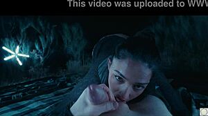 wanna see this kinky spanish goddess take ass to mouth under the stars?