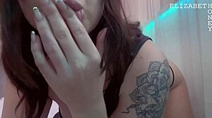 Watch This Bitch Suck Huge Dildo And Stretch Tight Shemale Hole Wide!
