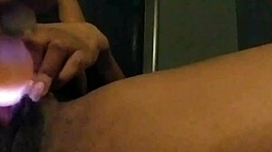 ebony babe fingers her dripping pussy making those wet sounds until she creams and squirts everywhere