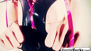 kendall karson teases pussy ass in stockings solo fetish strip nude