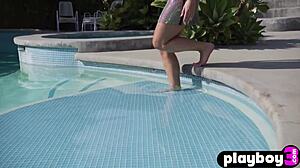 kaitlynn anderson's big tits shine in outdoor playboy posing