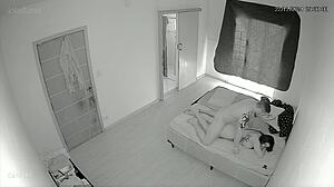 Ted catches skinny latina lover fucked rough in mansion