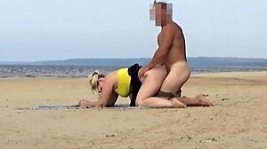 Fucking curvy funny milf doggystyle on wild beach island!