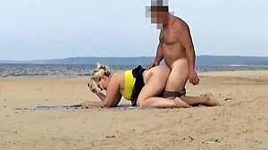 Fucking curvy funny milf doggystyle on wild beach island!