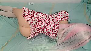 my cute petite stepdaughter dresses as fuck doll lets me pound her till creampie