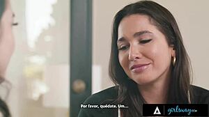 Avery Black Teases Karlee Grey's Desires with Her Wet Pussy During Tense Call - Spanish Subtitles