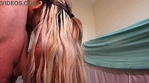 teen brunette lilith grace perfect body bareback rides huge cock pov college quickie