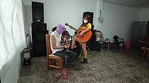 sexy music teacher gets her student all horny and ready to fuck