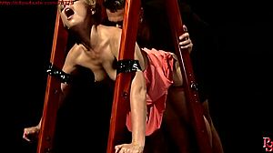bound milf szilvia lauren dominated sensually to bound orgasms in fetish tape