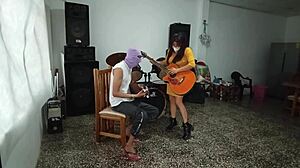 sexy music teacher gets her student all horny and ready to fuck