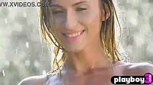 damn cara mell's wet big tits and curvy body look irresistible outdoors