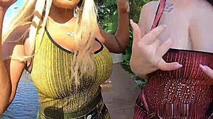 Interracial Ebony Big Ass Breyana And Pawg Ryan's Big Black Cock Bonanza Outdoor Group Slut Ride