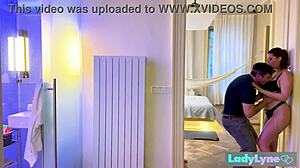 husband's gone but ladylyne's juicy pussy waits next door