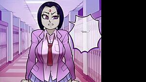 Raven Schoolgirl's Ass Destroyed By Massive Cock