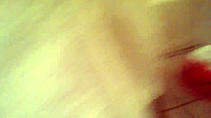 Hairy pussy solo masturbation on toilet in steamy bathroom nude