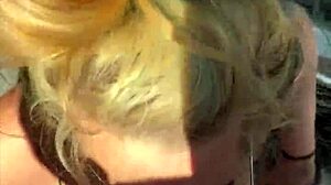 cheating blonde whore deepthroats cock outdoors for daytime facial?