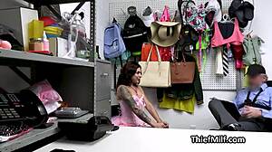 milf craves deeper after intense cavity search stripping in office