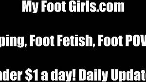 bella and sadie 😈👅 licking toes in hot lesbian foot play!!
