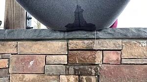oops teen soaks leggings peeing pussy outdoors who knew? 💦