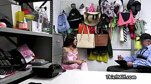 milf craves deeper after intense cavity search stripping in office