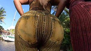 Interracial Ebony Big Ass Breyana And Pawg Ryan's Big Black Cock Bonanza Outdoor Group Slut Ride