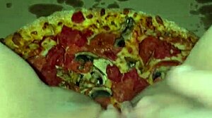 Pizza makes my arab teen pussy squirt craving that first BBC