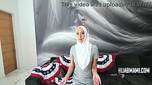 Does hijab stepmom's July 4th blowjob thrill?