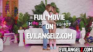 Bryan Gozzling rams deepthroat into Della Cate's throat. Petite teen squirts from facefuck.