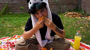 laras picnic turns into full vomit barf fetish outdoors