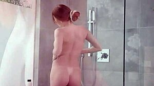 Stepdaughter soaps up before black stepdad's deepthroat shower pounding 