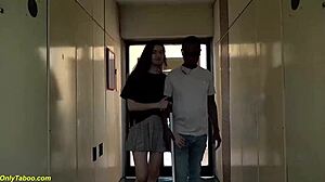 can this big tit teen's ass survive rough black pounding?