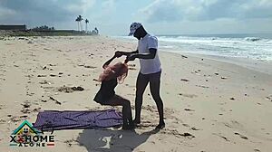 Naughty Sex-Addicted Teen 18+ Fucks Big Black Cock On Beach First Time Ever!
