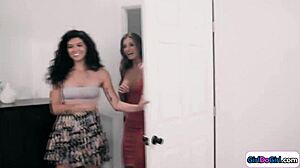 busty milf dives into hairy teen bff and roommate 3some with face sitting and licking 👯‍♀️💦