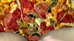 Pizza makes my arab teen pussy squirt craving that first BBC