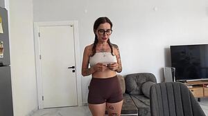 Step Sister Begs Condom Fuck but Craves Bare Creampie Thrill