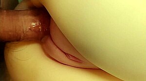 fuck her big shaved pussy close-up double penetration toy frenzy!!