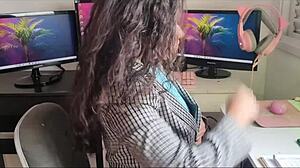 naughty boss guides my handjob pov, dirty talk n all