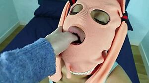 ugh my latin bdsm slut in mask teases assplug then master slaps spits fucks anal to cum explosion