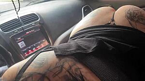 mamiimaldii sucks cock in car windows down for public view of her big ass